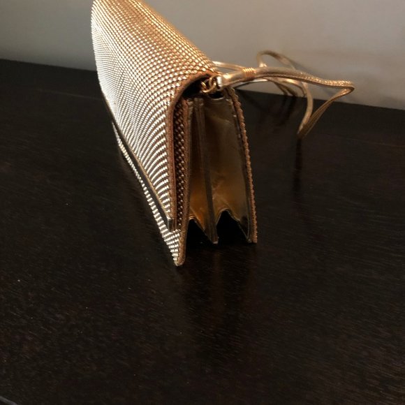 Whiting & Davis Bubble Mesh Flap Clutch